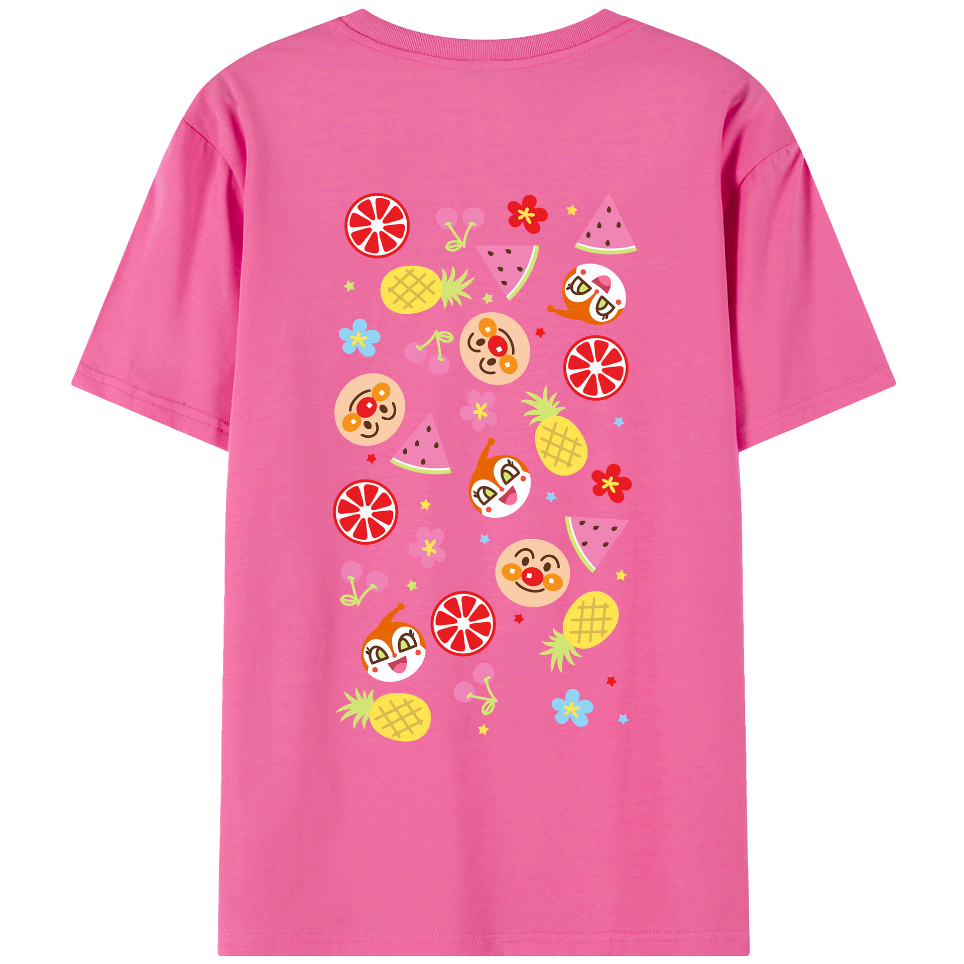 （画像用） アンパンマン Anpanman レディース半袖Tシャツ(バックプリント)